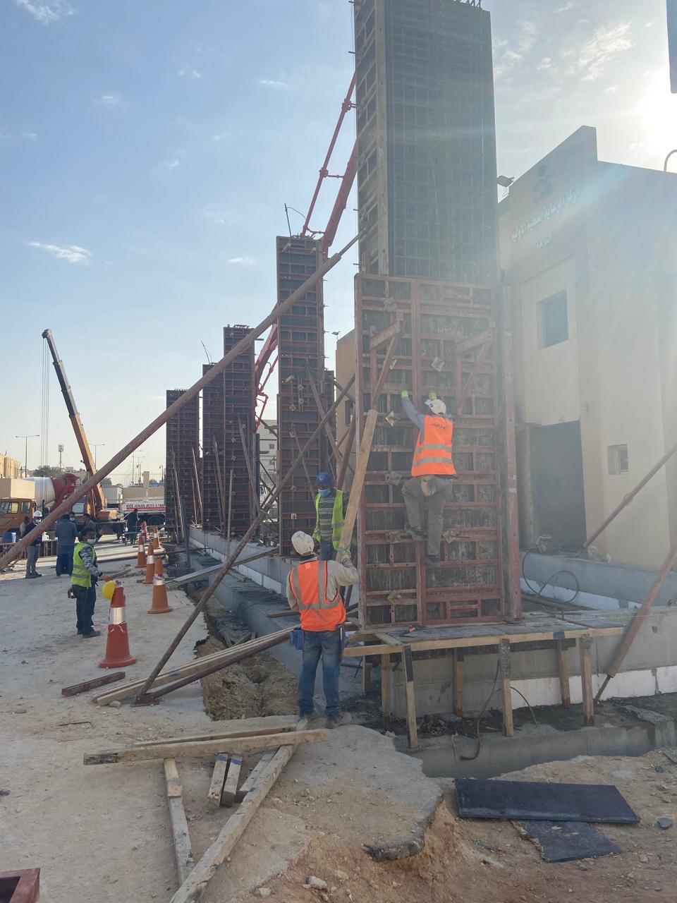 اعمال الهيكل الخرسانى حى النزهة الرياض